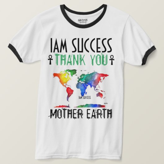 ありがとうお母さん地球 Tシャツ (デザイン正面)