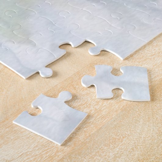 ありがとうお母さん色あせた白いドギの花 ジグソーパズル (側面)