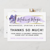 ありがとうお水の色の結晶&金ゴールドボホ4-Photo ポストカード (正面/裏面)