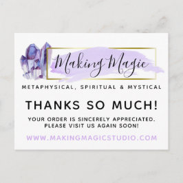 ありがとうお水の色の結晶&金ゴールドボホ4-Photo ポストカード