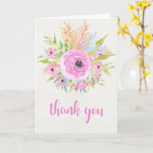 ありがとうお水の色の花グリーティングカード カード (黄色い花)