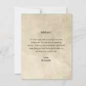 ありがとうお花嫁シャンパーニュ牡丹の香水カード (裏面)