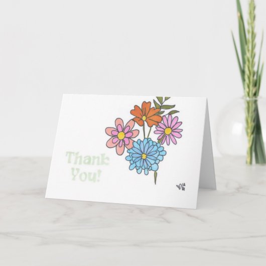 ありがとうお花1枚 サンキューカード (正面)
