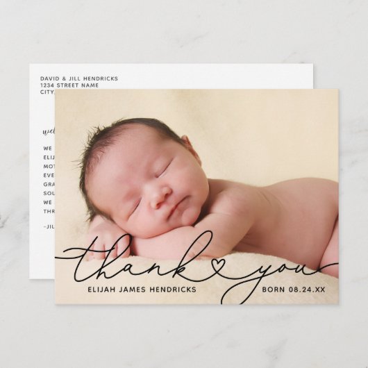 ありがとうお誕生日おめでとうがき ポストカード (正面/裏面)