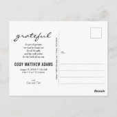 ありがとうお誕生日おめでとうの写真コラージュ ポストカード (裏面)