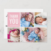 ありがとうお誕生日おめでとうの写真コラージュ ポストカード (正面/裏面)