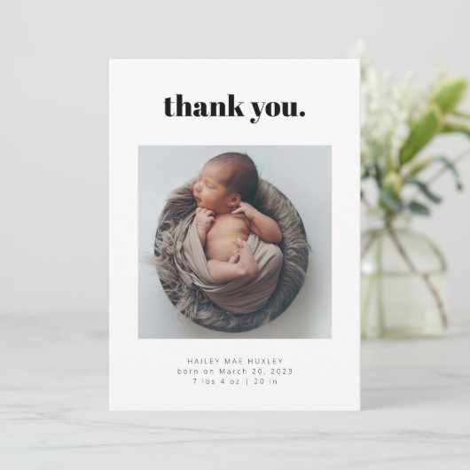 ありがとうお誕生日発表カード 案内状 (スタンド正面)