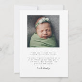 ありがとうお誕生日発表カード 案内状 (裏面)