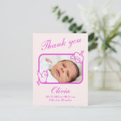 ありがとうお誕生発表写真はがき 案内ポストカード (スタンド正面)