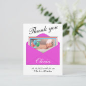 ありがとうお誕生発表写真はがき 案内ポストカード (スタンド正面)