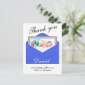 ありがとうお誕生発表写真はがき 案内ポストカード (スタンド正面)