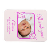 ありがとうお誕生発表写真カード マグネット (横)