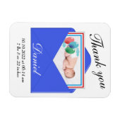 ありがとうお誕生発表写真カード マグネット (横)