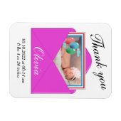 ありがとうお誕生発表写真カード マグネット (横)