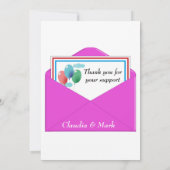 ありがとうお誕生発表写真カード 招待状 (裏面)