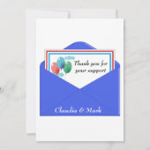 ありがとうお誕生発表写真カード 招待状 (裏面)