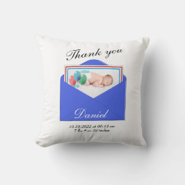 ありがとうお誕生発表写真 クッション