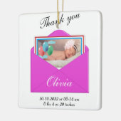 ありがとうお誕生発表写真 セラミックオーナメント (左)