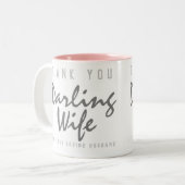 ありがとうかわいい奥さん ツートーンマグカップ (正面左)