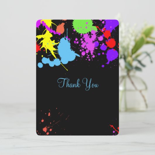 ありがとうかわいらし、ネオン、暗闇の中で輝く。 サンキューカード (スタンド正面)