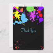 ありがとうかわいらし、ネオン、暗闇の中で輝く。 サンキューカード (正面)