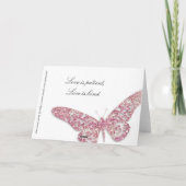 ありがとうございましたグリーティングカードゼブラピンクシルバー サンキューカード (裏面)