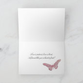 ありがとうございましたグリーティングカードゼブラピンクシルバー サンキューカード (内部)