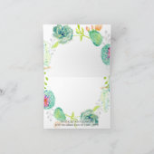 ありがとうございましたデザートサボテンガーデンウォーターカラー サンキューカード (内部)