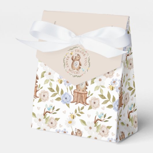 ありがとうございましたニットWoodland Bearフローラ フェイバーボックス (正面サイド)