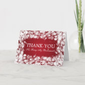 ありがとうございましたブライドメイドの星々の赤 サンキューカード (正面)