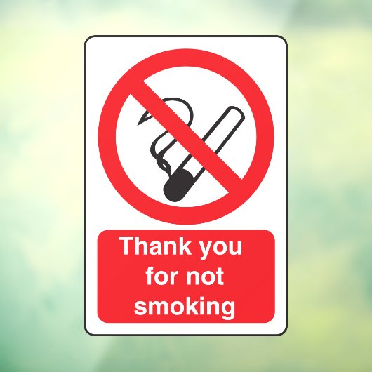 ありがとうございました喫煙 ウィンドウサイン (シート3)