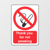 ありがとうございました喫煙 ウィンドウサイン (シート)