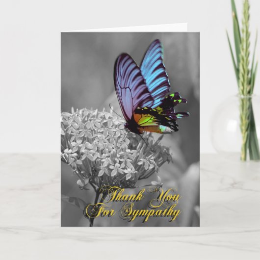 ありがとうございました悔やみや弔慰 サンキューカード (正面)