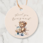 ありがとうございました熱いテディベア フェイバータグ (正面)