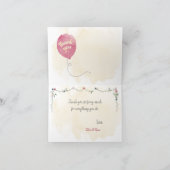 ありがとうございました。犬用ロットワイラー風船 サンキューカード (内部)