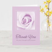 ありがとうございました。祈りの言葉パープルバラフローラ カード (黄色い花)