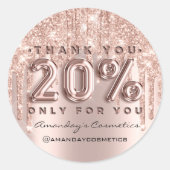 ありがとうございますショッピング名バラドライブ20%オフ ラウンドシール (正面)