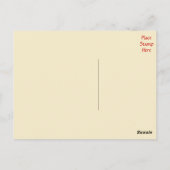 ありがとうございますハートのピンクと赤のあいさつはがき ポストカード (裏面)