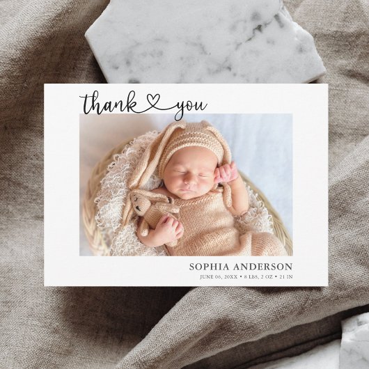 ありがとうございますハートスクリプト写真の発表 案内状