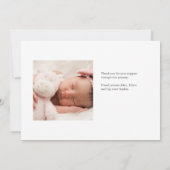 ありがとうございますハートフォトベビーのお知らせ 案内状 (裏面)