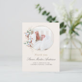 ありがとうございますベビー写真誕生のお知らせ シーズンポストカード (スタンド正面)