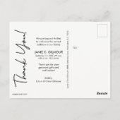 ありがとうございますベビー写真誕生のお知らせ ポストカード (裏面)