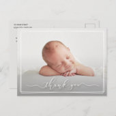 ありがとうございますベビー写真誕生のお知らせ ポストカード (正面/裏面)