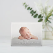 ありがとうございますベビー写真誕生のお知らせ ポストカード (スタンド正面)