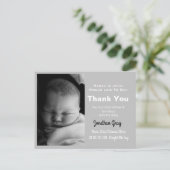 ありがとうございますベビー写真誕生発表葉書 ポストカード (スタンド正面)