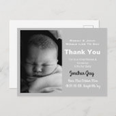 ありがとうございますベビー写真誕生発表葉書 ポストカード (正面/裏面)
