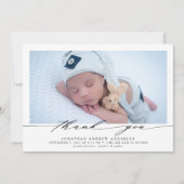 ありがとうございますベビー誕生写真コラージュのお知らせ 案内状 (正面)