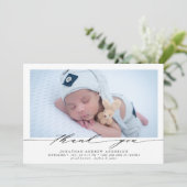 ありがとうございますベビー誕生写真コラージュのお知らせ 案内状 (スタンド正面)