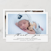 ありがとうございますベビー誕生写真コラージュのお知らせ 案内状 (正面/裏面)