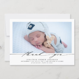 ありがとうございますベビー誕生写真コラージュのお知らせ 案内状